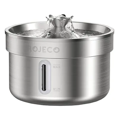 Rojeco Trinkbrunnen/Trinknapf aus Edelstahl für Hunde und Katzen, 2 l
