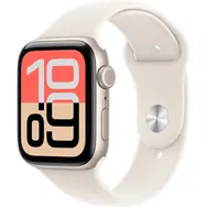 Apple Watch SE 3 (2025) GPS + Cellular 44 mm Aluminiumgehäuse in Sternenweiß - Sportarmband in Sternenweiß S/M / 140-190 mm