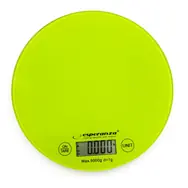 Esperanza EKS003G Mango Küchenwaage grün / maximales Gewicht 5 kg / Anzeige für niedrigen Batteriestand