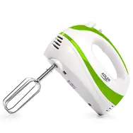 Adler AD 4205g weiß-grün / Handmixer / 300W / 5 Geschwindigkeiten / Turbo / Schlagen / Kneten   