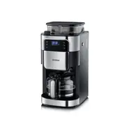 Severin KA 4813 schwarz-silberne Filterkaffeemaschine / 1000 W / 1,25 l 