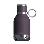 Asobu Hundenapfflasche Burgund 0,975 L / Flasche mit Napf für einen Hund / Bis zu 24 Stunden kühl / Edelstahl