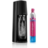 SodaStream Terra schwarz / Wassersprudler / BPA-frei / 1x Flasche 1 L/ 1x CO2-Gas