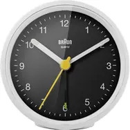Braun BC12 Weiß & Schwarz / Klassischer Wecker / 1x AAA Batterie