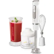 Sencor SHB 4460WH-EUE3 weiß-grau / Stabmixer / 1000 W / Behälter 700 ml / Zerkleinerer 500 ml / Schneebesen