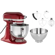 KitchenAid 5KSM175PSECA, rot-metallic / Artisan Küchenmaschine / 300 W / 4,8 l / 10 Geschwindigkeitsstufen / Planetengetriebe
