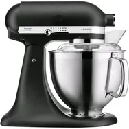 KitchenAid 5KSM185PSEBK Küchenmaschine aus schwarzem Gusseisen / Artisan-Serie / 300 W / 4,8 l / 10 Geschwindigkeitsstufen
