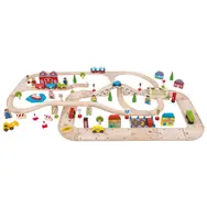 Bigjigs Rail Bahngleis und Autogleis / 108 Teile / ab 3 Jahren