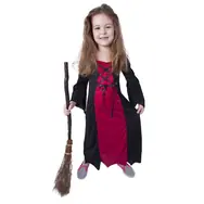 Rappa Kinder Hexenkostüm - Halloween (S) burgund / 4-6 Jahre