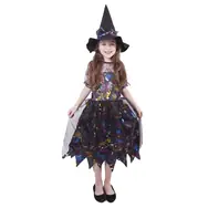 Rappa Kinderhexenkostüm - Halloween (M) bunt / 6-8 Jahre