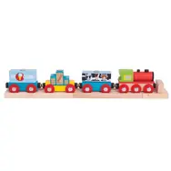Bigjigs Rail Train mit Gütern + 3 Gleisen / ab 3 Jahren