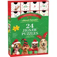 EUROGRAPHICS Puzzle-Adventskalender: Weihnachtspfoten / 24x50 Teile / ab 6 Jahren