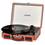 Denver VPL-120 braun / Plattenspieler / Anschluss an PC über USB / ermöglicht die Aufnahme von LP-Schallplatten auf den PC