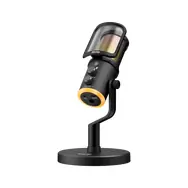 Ausgepackt - Genius MIC-S400U schwarz / Streaming-Mikrofon / USB-C / Niere / RGB / ausgepackt