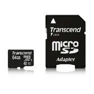 Transcend Micro SDXC 64 GB + SD-Adapter / Micro SDXC / 64 GB / Klasse 10 UHS-1