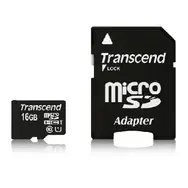 Transcend Premium Micro SDHC-Karte 16 GB Klasse 10 UHS-I + Adapter