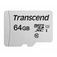 Transcend 300S 64 GB / Micro-SDXC-Speicherkarte / Klasse 10 / UHS-I U1 / R: 95 MBit/s / W: 25 MBit/s / + SD-Adapter