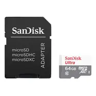 SanDisk Ultra microSDXC 64 GB + Adapter / Klasse 10 / UHS-I / Lesen: bis zu 100 MB