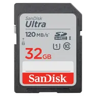 SanDisk Ultra SDHC 32 GB / Klasse 10 / UHS-I U1 / 120 MB/s / geeignet für Full HD