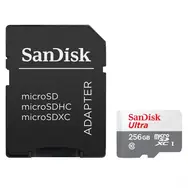 SanDisk Ultra microSDXC 256 GB + Adapter / Klasse 10 / UHS-I U1 / 100 MB/s / geeignet für Full HD
