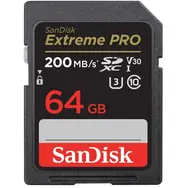 SanDisk Extreme PRO SDXC 64 GB / Klasse 10 / Lesen/Schreiben 200/90 MB/s / geeignet für 4K