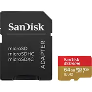 SanDisk Extreme microSDXC 64 GB + Adapter / Klasse 10 / UHS-I / Lesen: bis zu 170 MB