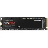 Samsung 990 PRO 4 TB / SSD / M.2 / TLC / R: 7450 MBit/s / W: 6900 MBit/s / IOPS: 1,6 Mio. 1,55 Mio. / MTBF 1,5 MHz / 5 Jahre