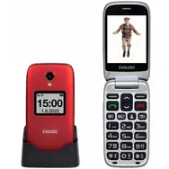 Evolveo EasyPhone FS + Ständer rot / 2,8" / 3MP / SOS / microSDHC 