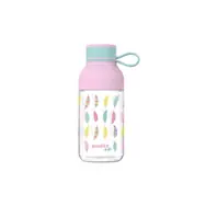 Quokka Ice Kids mit Tragegurt, 430 ml, Federn / Wasserflasche / Tragegurt / Tritan