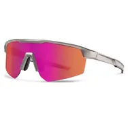 VeyRey Sports polarisierte Sonnenbrille, einfarbig grauer Rahmen, rosa Gläser