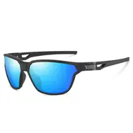 VeyRey Sports polarisierte Sonnenbrille Nuf Schwarzer Rahmen Blaue Gläser