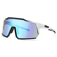 VeyRey Sportsonnenbrille Adha, schwarzes Gestell, blaue Gläser