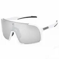 VeyRey Sportsonnenbrille Burub, weißes Gestell, silberne Gläser