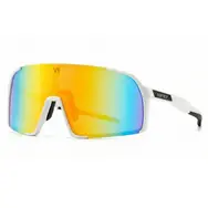 VeyRey Sportsonnenbrille Burub, weißes Gestell, goldene Gläser