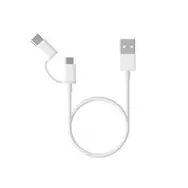 XIAOMI 2-in-1-USB- Cable (Micro-USB auf Typ C), 30 cm, weiß