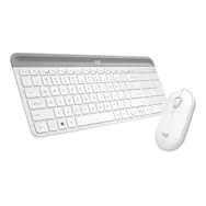 Logitech Slim Wireless Combo MK470 US Weiß / Kabelloses Tastatur- und Mausset / US-Version