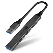 Connect IT CHU-4050-AN USB-Hub grau / 1x USB 3.0 / 3x USB 2.0