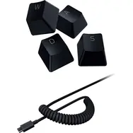 Razer PBT Tastenkappe + Spiralkabel schwarz / Satz Ersatztasten + USB-C-USB-A Spiralkabel / High Profile / 120 Stk