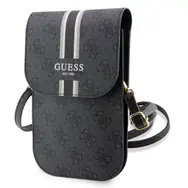 Guess PU 4G Printed Stripes Handytasche schwarz
