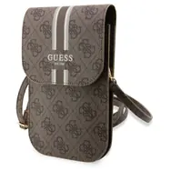 Guess PU 4G Handytasche mit Streifenmuster, braun