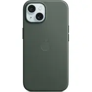 Apple Cover aus FineWoven Stoff mit MagSafe für iPhone 15 blattgrün
