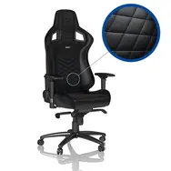 noblechairs EPIC schwarz-blau / Gaming Stuhl / Kunstleder / verstellbar / Rollen / Tragkraft 120 kg 
