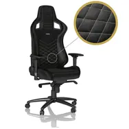 noblechairs EPIC schwarz-gold / Gaming Stuhl / Kunstleder / verstellbar / Rollen / Tragkraft 120 kg 