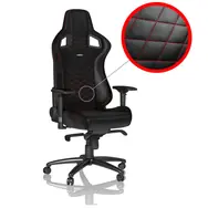 noblechairs EPIC schwarz-rot / Gaming Stuhl / Kunstleder / verstellbar / Rollen / Tragkraft 120 kg 