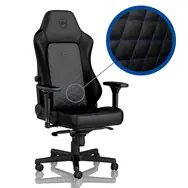 noblechairs HERO schwarz-blau / Gaming Stuhl / Kunstleder / verstellbar / Rollen / Tragkraft 150 kg 