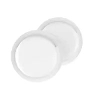 FIXED Silikon-Klebehülle Silky Sticker für Apple AirTag Doppelpack weiß