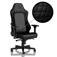 noblechairs HERO Chair schwarz / Gaming Stuhl / Kunstleder / verstellbar / Rollen / Tragkraft 150 kg 