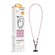 Aligator Echt Nylonkabel / Universalkabel für Mobiltelefone / hellrosa