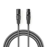Nedis DMX-Reduktionskabel XLR 3-pol. (M) - XLR 3-pol. (F) 10,0 m Dunkelgrau