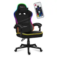 Huzaro Force 4.4 RGB schwarz / Gaming-Stuhl / verstellbar / Belastbarkeit bis 130 kg / Stoff & Mesh